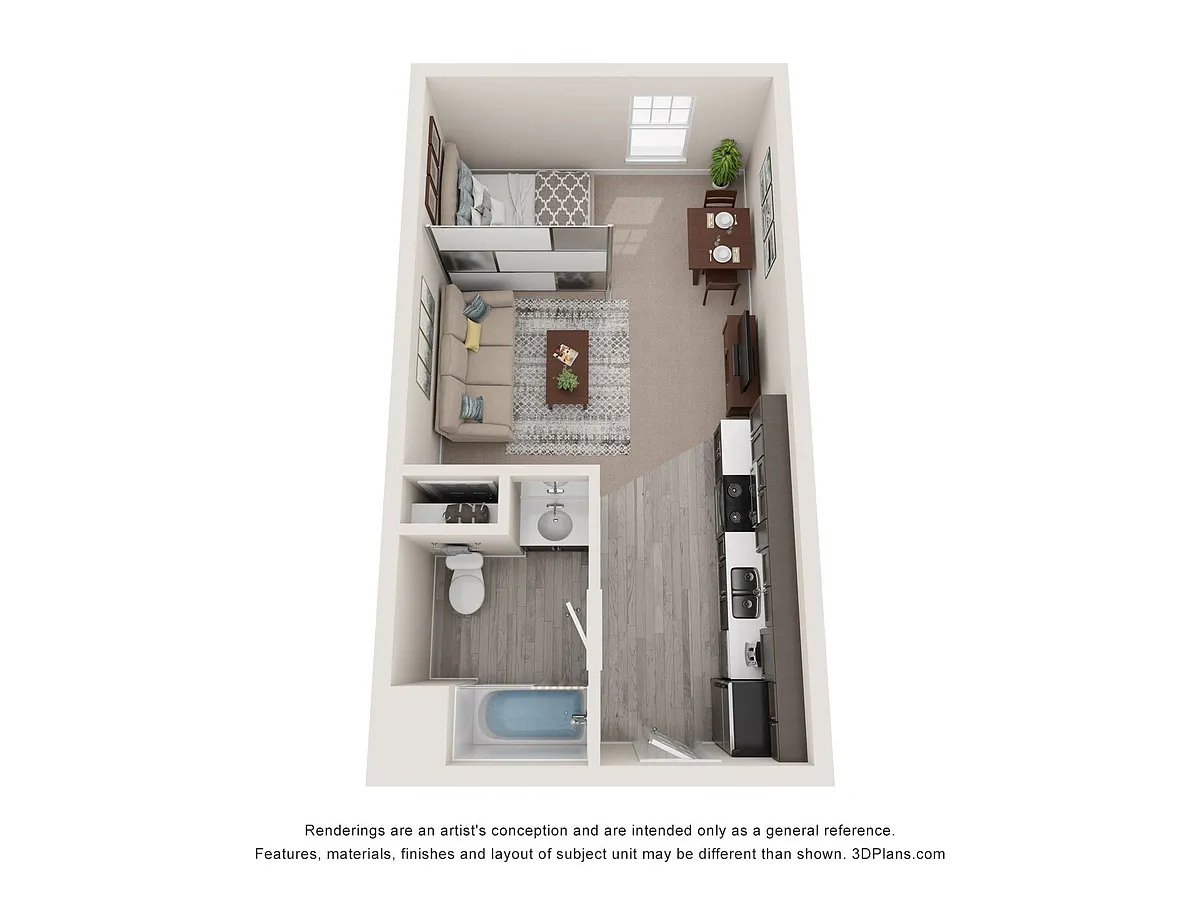 Floor plan Studio Elevation 4000