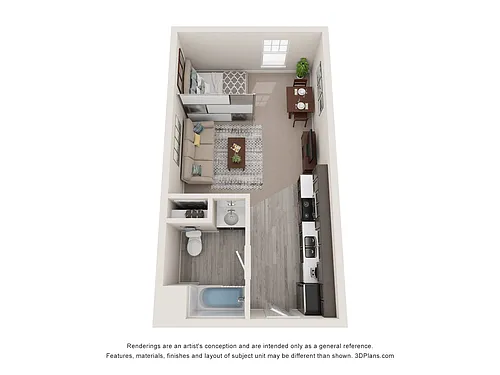 Floor plan Studio Elevation 4000