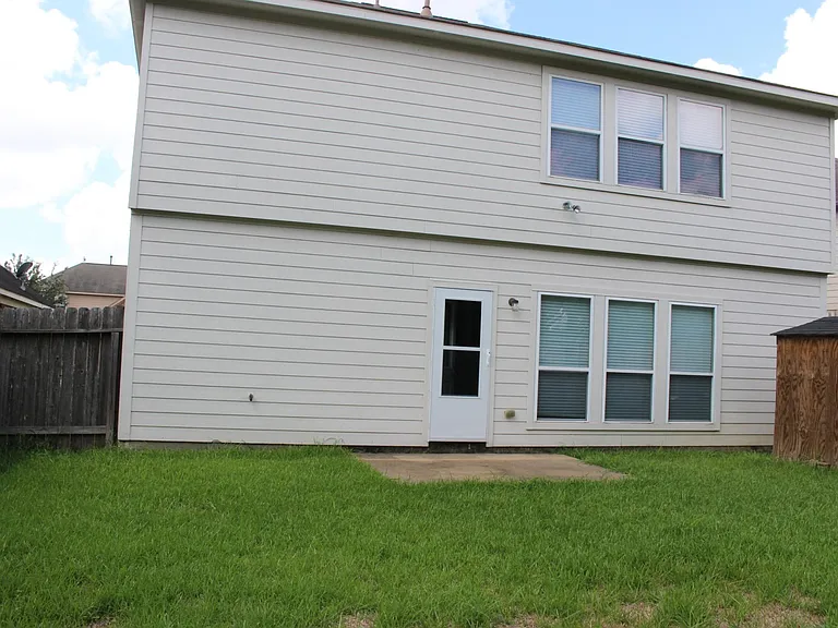 Back yard with shed