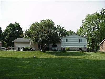 Looking at the back of the house from the backyard.