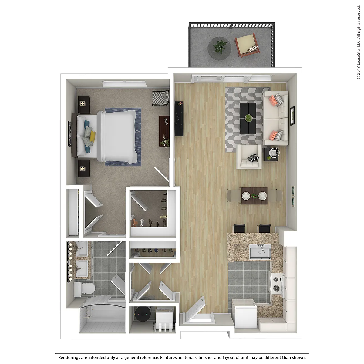 Floor plan 1 BR Assabet River