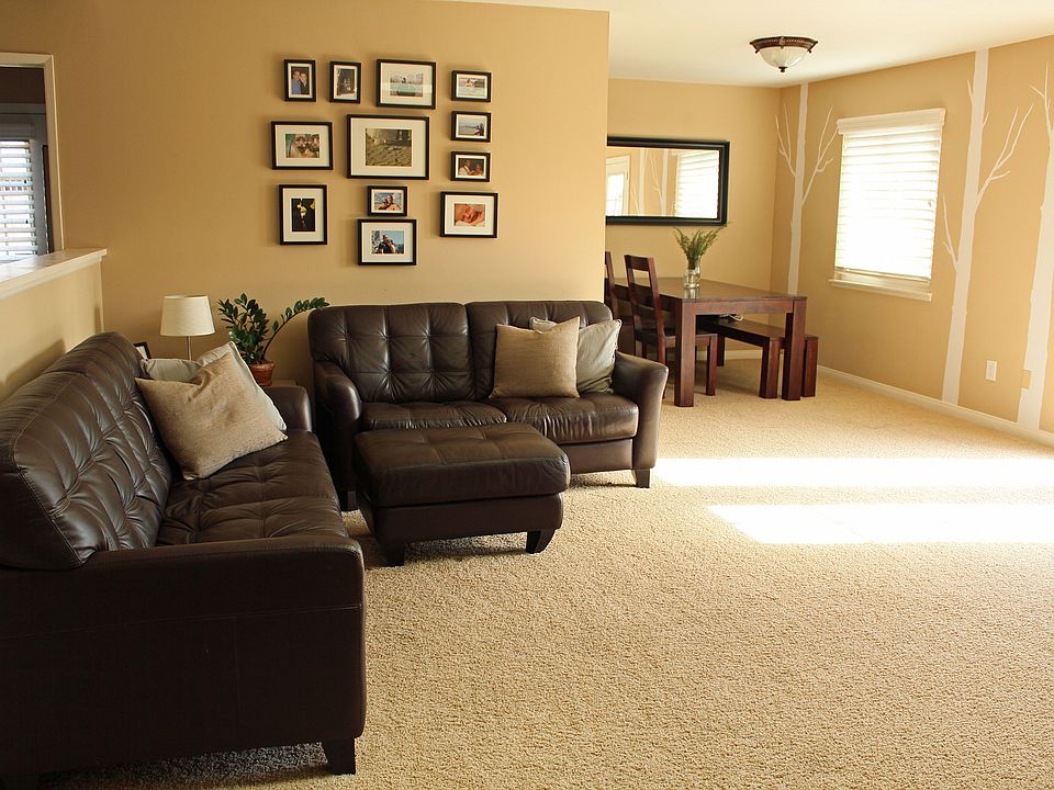 Living room and dining room.