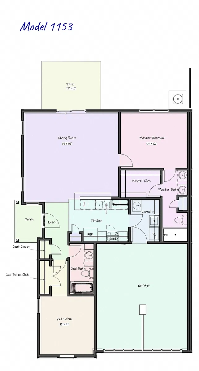 Floor plan PRAIRIE CREEK Duplex