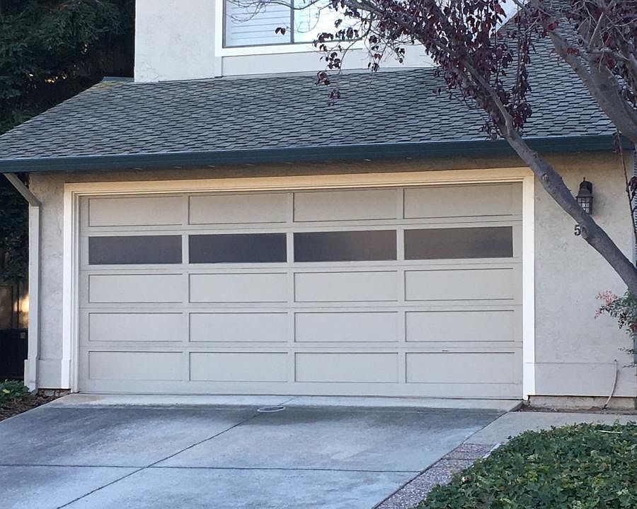 Front View with private driveway - End unit