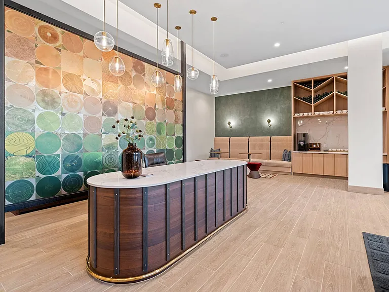 Be greeted at our entrance with this mural, inspired by local crop circles at The Hallon Luxury Apartments in Hopkins MN