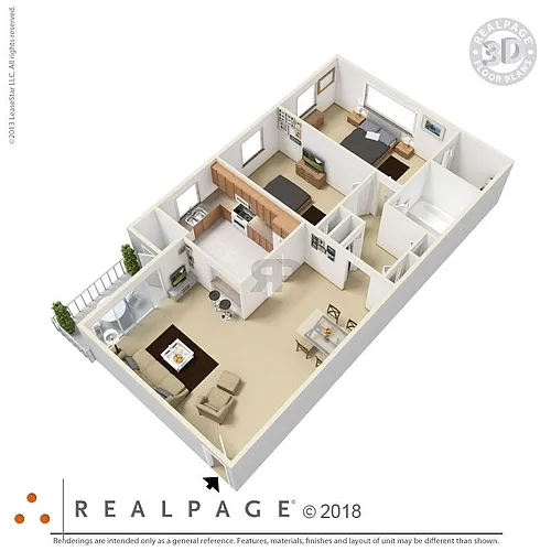 Floor plan One Bedroom Lower Level