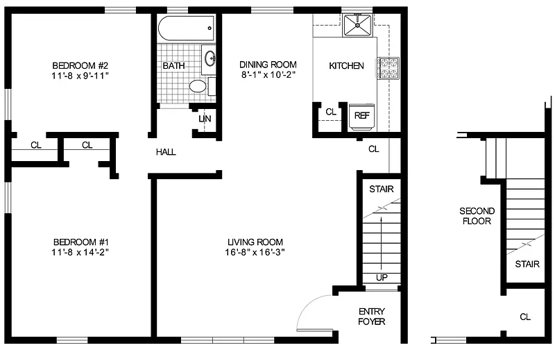 Floor plan 2 Bedroom