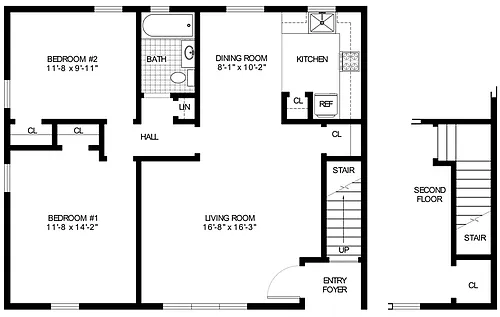 Floor plan 2 Bedroom