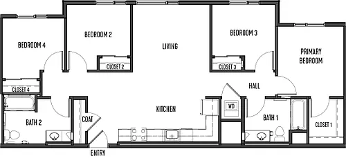 Floor plan 4 Bedroom