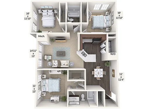 Floor plan C1-S-Upper