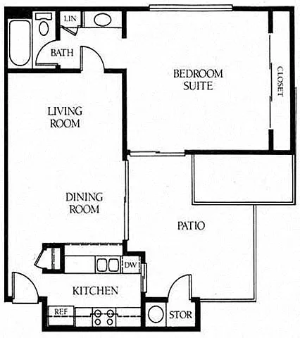 Floor plan 1B 1B