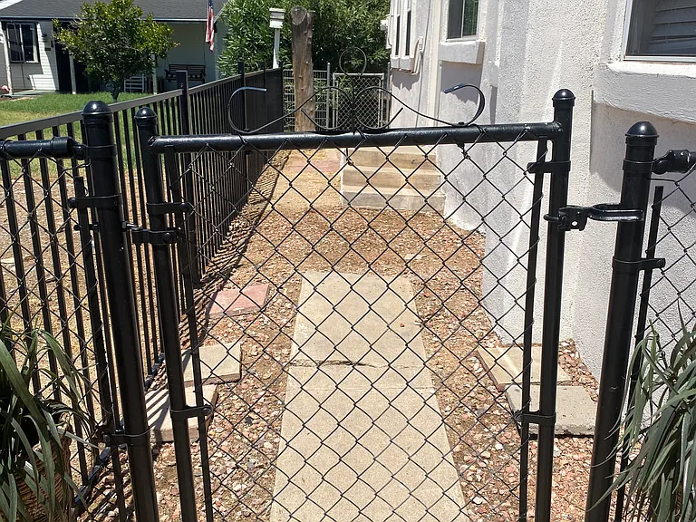 Fenced side yard
