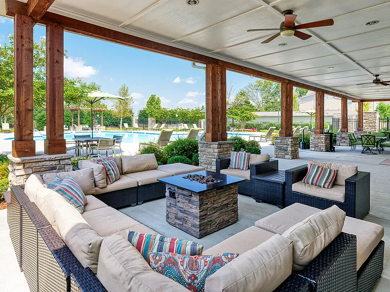 Fire pit with social area