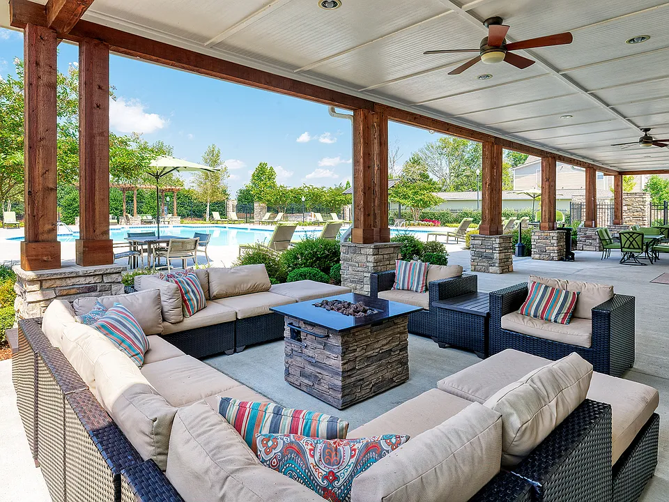 Fire pit with social area