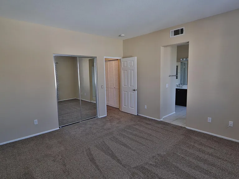 Includes two closets, one mirrored closet in the master bedroom