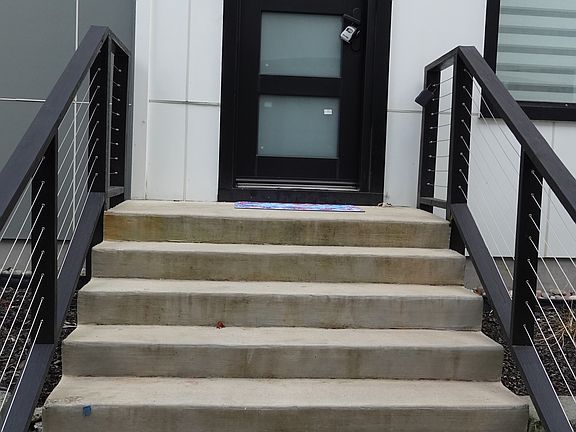 Front steps and door