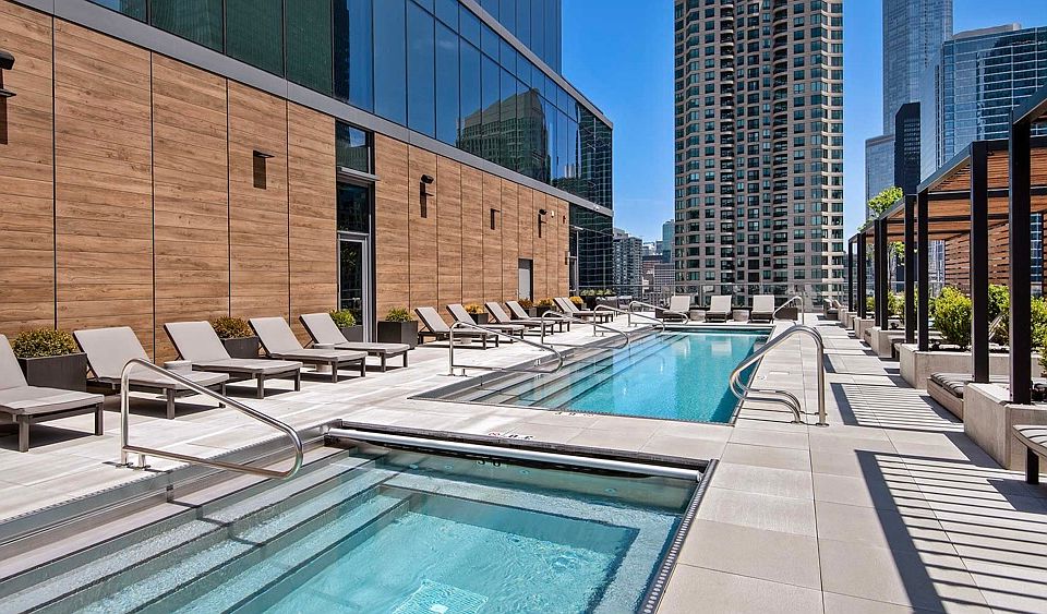 Rooftop pool with stunning views!