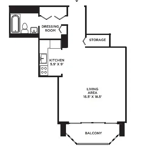 Floor plan Crown Towers- Studio South