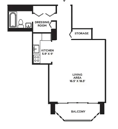 Floor plan Crown Towers- Studio South
