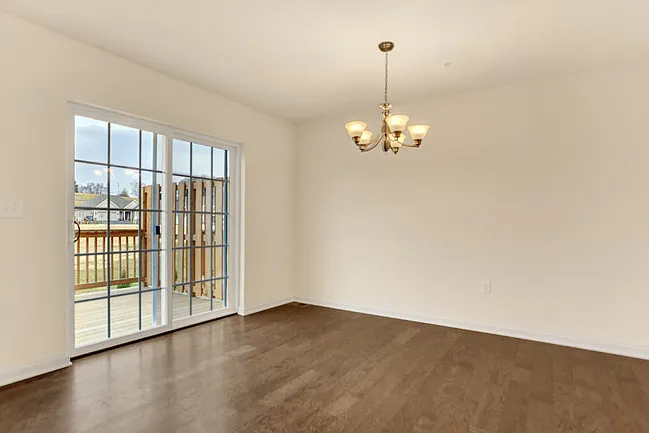 Dining area by the glass door