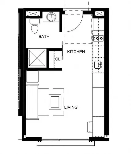 Floor plan Studio S1