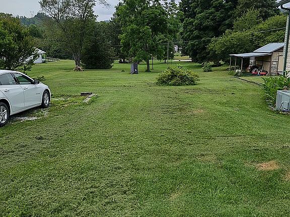 Yard and part of driveway