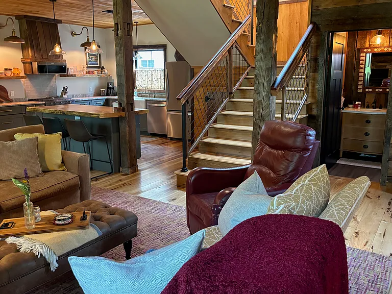 Stairs to the 2nd floor and 2nd bath to the right of this photo.