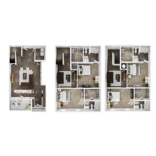 Floor plan 4BR/4BA - Townhome Skyline