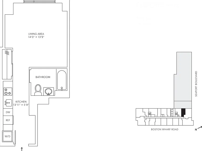E16 floor plan Watermark Seaport