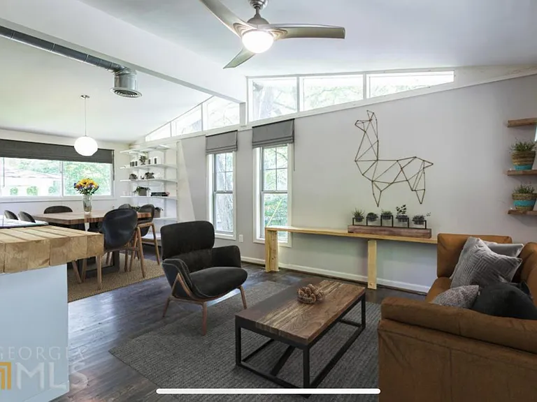 Virtually staged living room