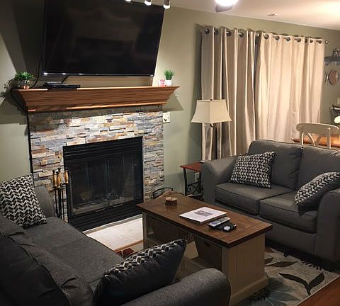 Living Rm with WB Fireplace