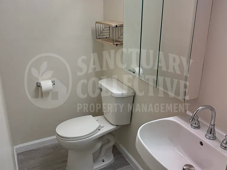 Basement bathroom off of laundry room