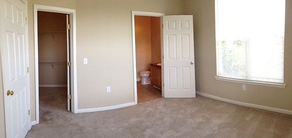 walk in closet & full bath in the master bedroom