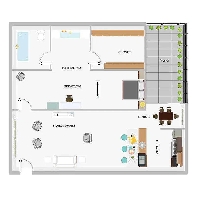 Floor plan 1B/1B