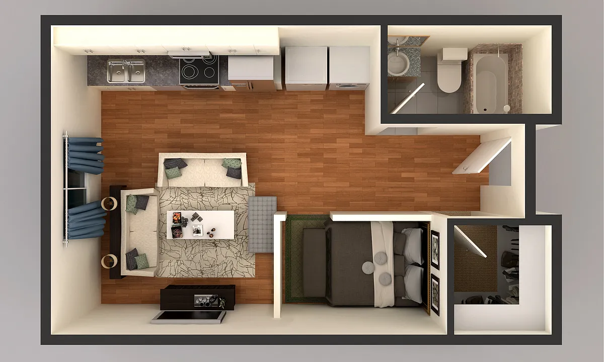 Floor plan Studio 4550 and 4590