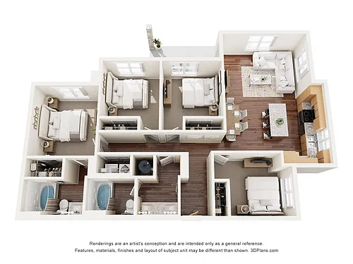 Floor plan 4AV (Audio/Visual Accessible)