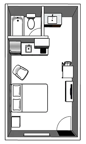 Floor plan Studio Apartment