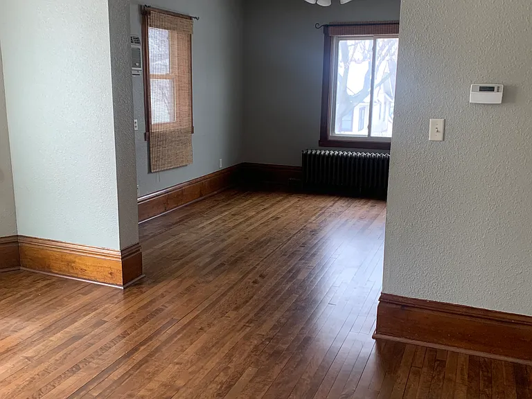 Dining room looking into living room