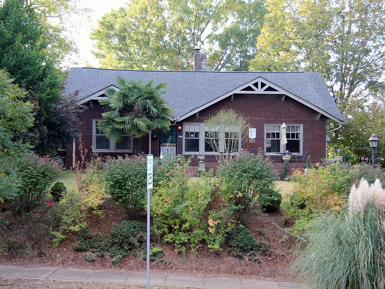 House from across the street in the park