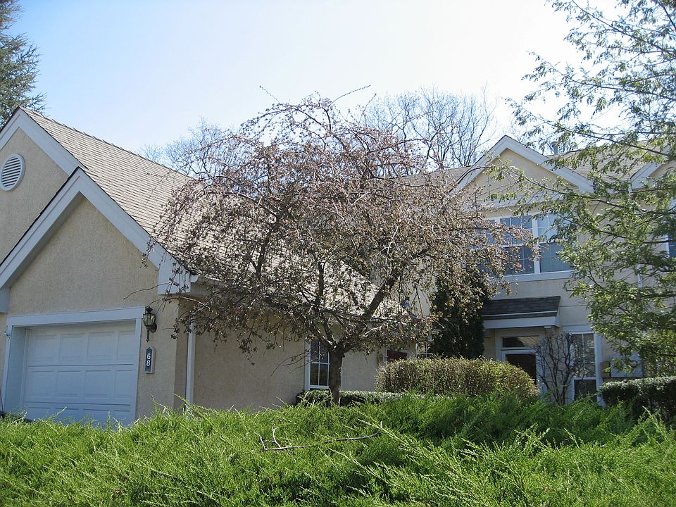 Front door and garage