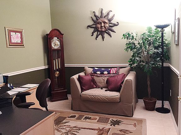 Downstairs Office/Den with 1/2 Bath