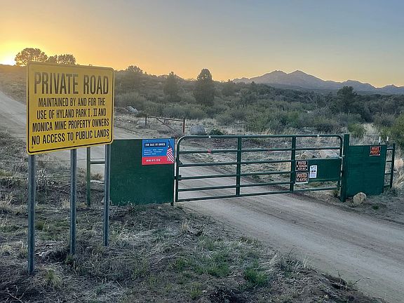 Front gate to Hyland Park