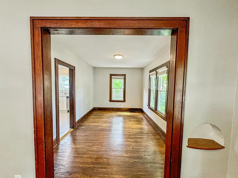 Dining room with original peek-thru window