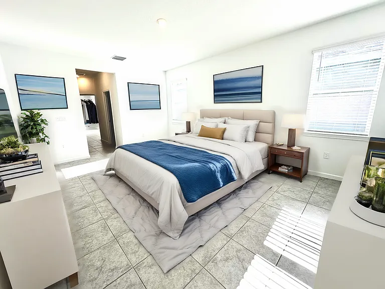 Master Bedroom. Furniture is for illustrative purposes, not included.