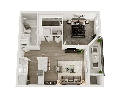 Floor plan Athens 1x1
