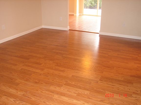 Living room with laminated f