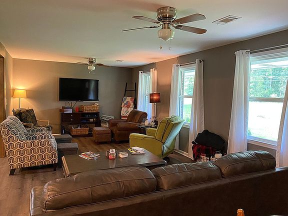 open living/kitchen/dining