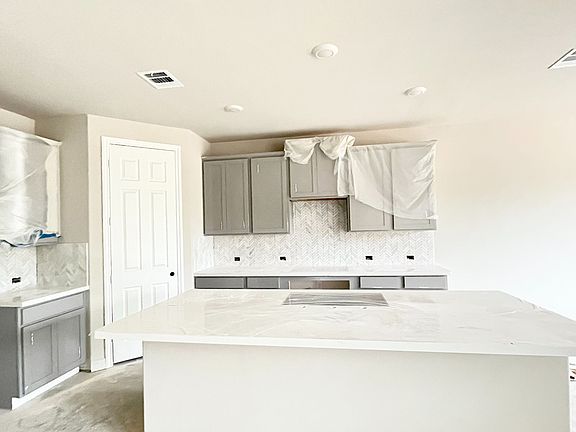 Construction progress -kitchen with large center island