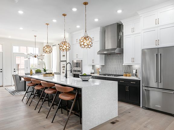 Seating and storage are essential in this spacious kitchen.