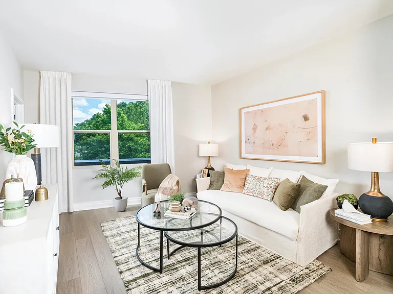 Bright tones and a flexible layout make this space perfect for relaxing, entertaining, or working from home_whatever your day calls for.